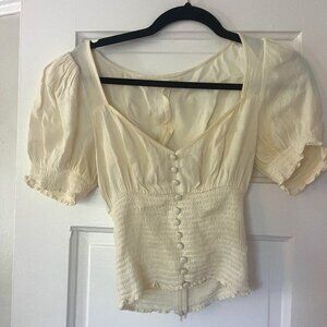 White Short Sleeve Reformation